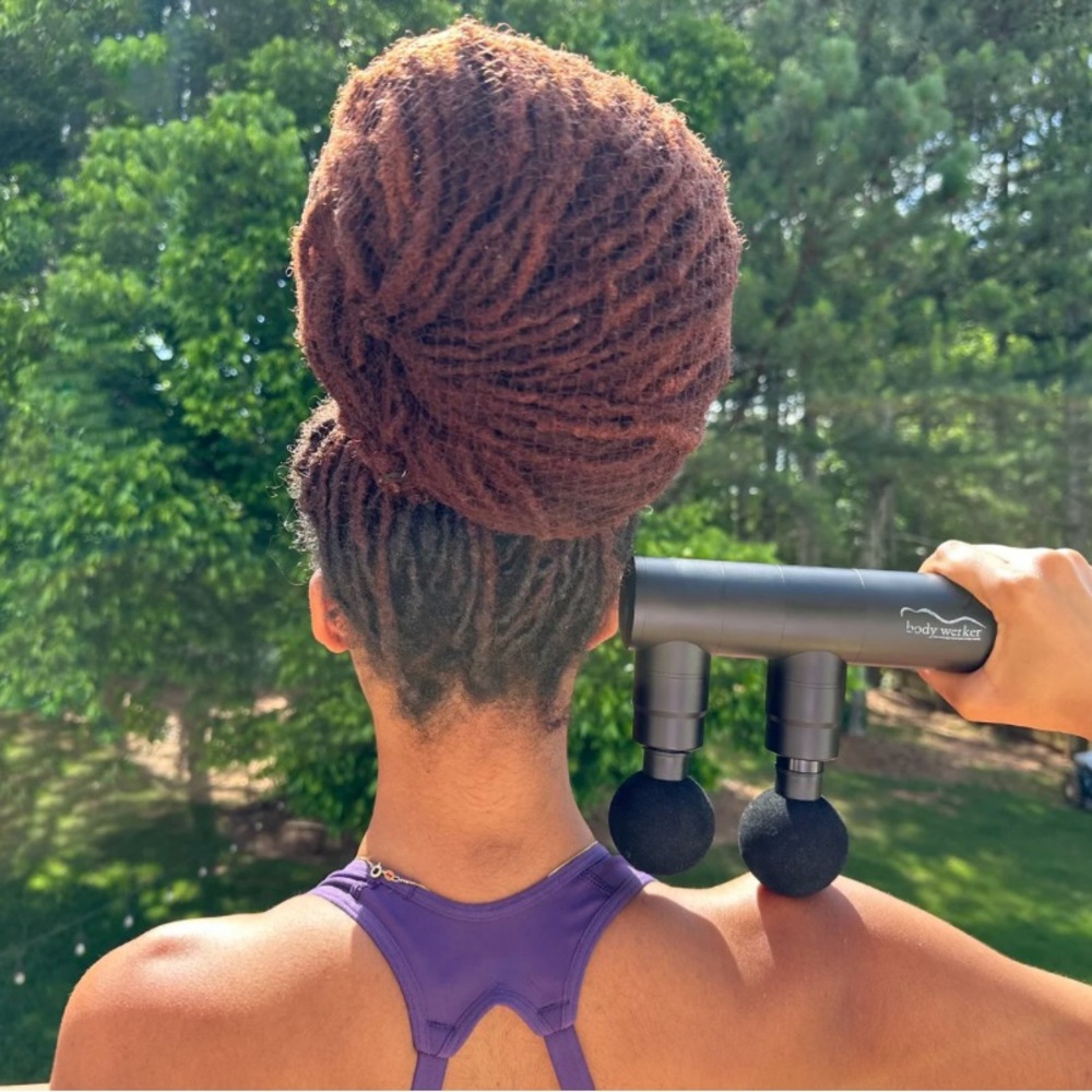 Black Double Head Massage Gun